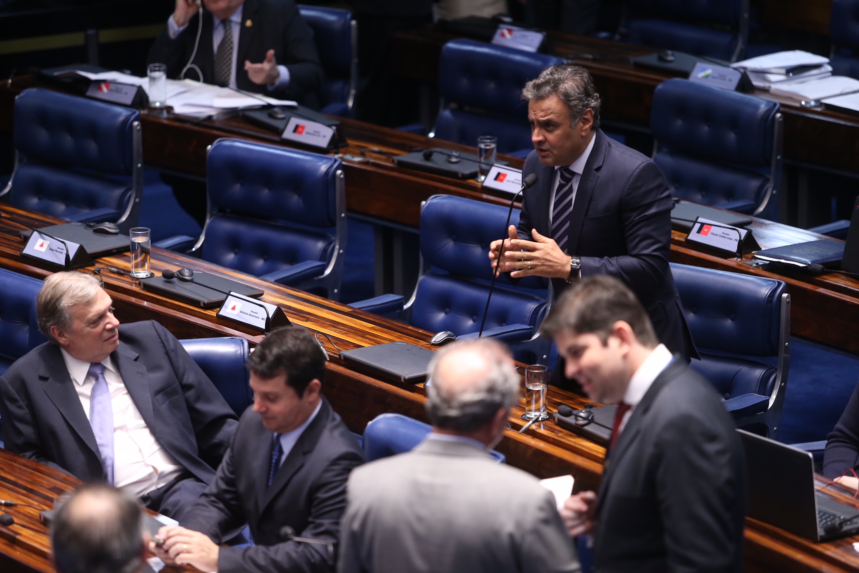 Aécio Neves no Plenário do Senado